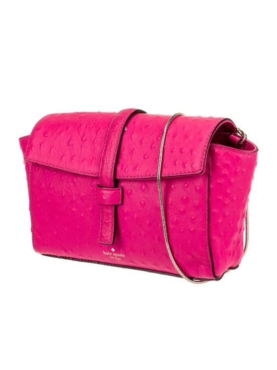 kate spade Handbags - Kate Spade Hot Pink Textured Crossbody with Gold Chain